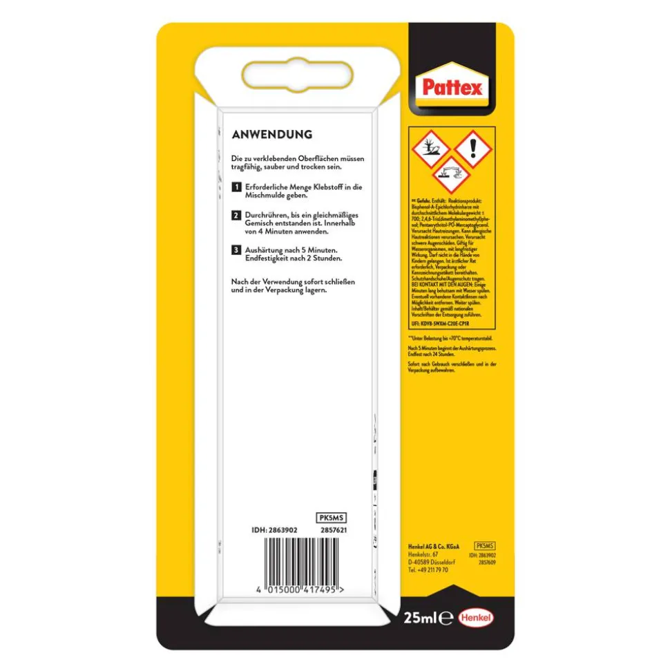 2 Komponenten-Epoxydharz-Kleber 'Kraft-Mix Metall' metallfarben 35 g