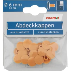 Abdeckkappen Kunststoff buchefarben Ø 6 mm 20 Stück