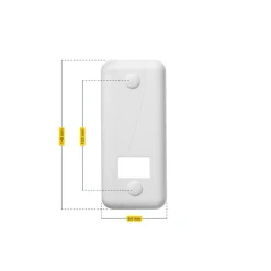 Abdeckplatte 'DUO Maxi' weiß 10,5 cm