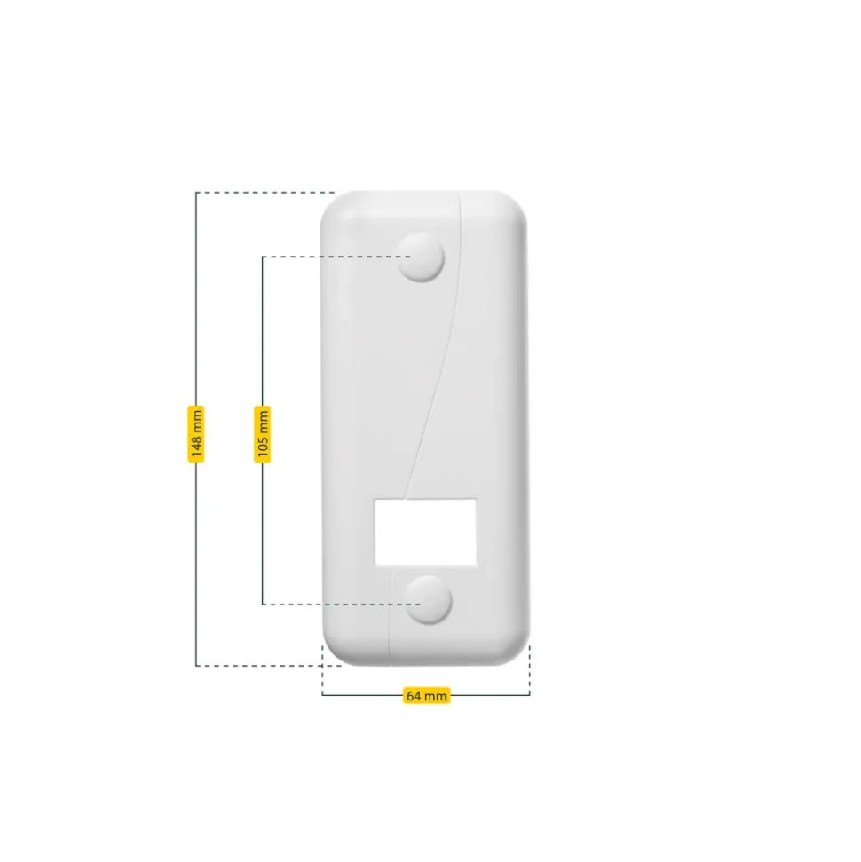 Abdeckplatte 'DUO Maxi' weiß 10,5 cm