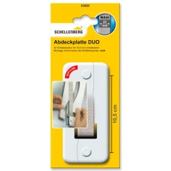 Abdeckplatte 'DUO Maxi' weiß 10,5 cm