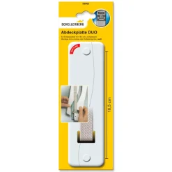 Abdeckplatte 'DUO Maxi' weiß 18,5 cm
