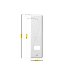 Abdeckplatte 'DUO Maxi' weiß 18,5 cm