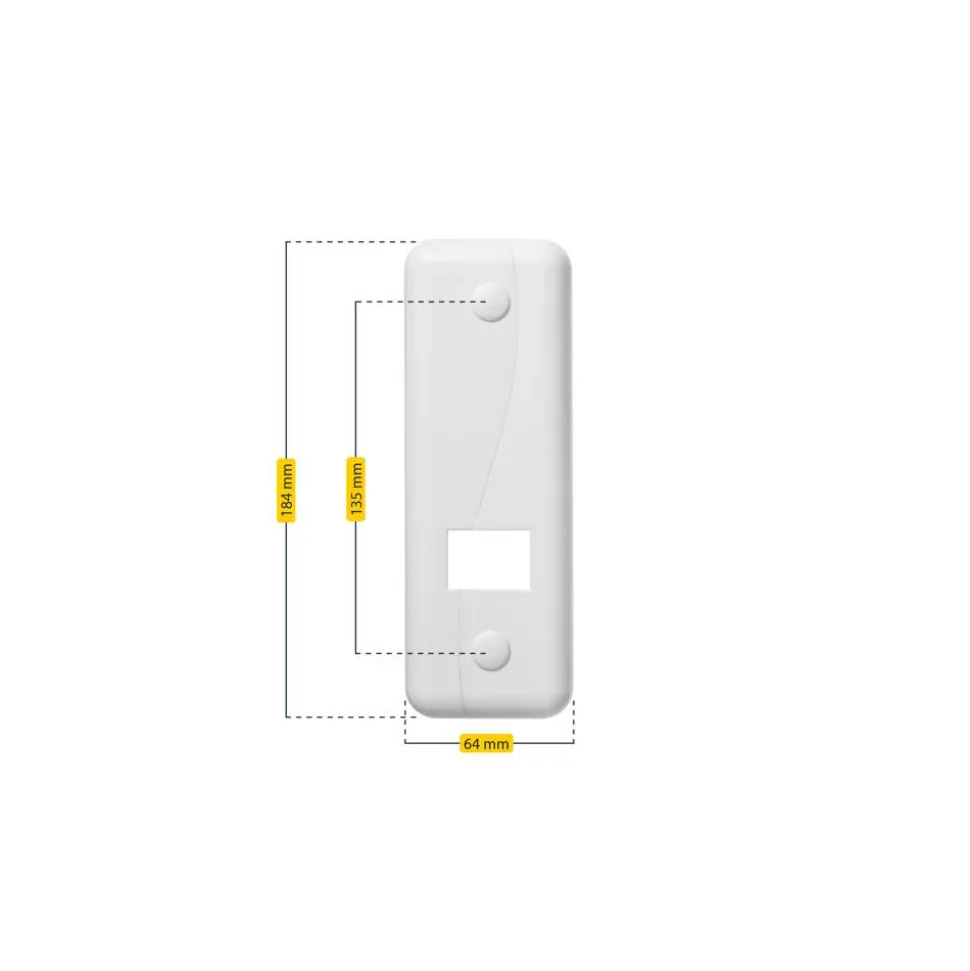 Abdeckplatte 'DUO Maxi' weiß 13,5 cm