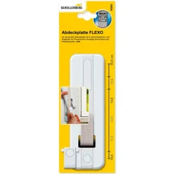 Abdeckplatte 'Flexo Maxi' weiß 10,5 - 16,0 cm