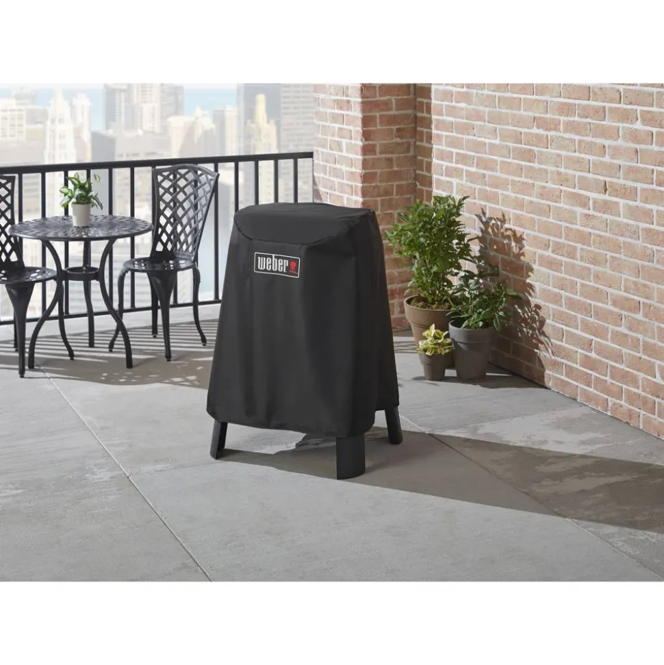 Abdeckung für Elektrogrill 'Lumin' mit Stand schwarz 59,5 x x 77,5 x 59,5 cm