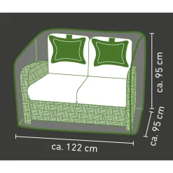 Abdeckung für Gartensofa wasserabweisend & UV-beständig 122 x 95 x 95 cm