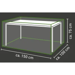 Abdeckung für Gartentisch wasserabweisend & UV-beständig 150 x 75 x 100 cm