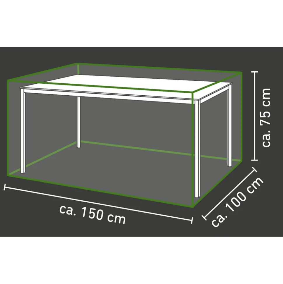 Abdeckung für Gartentisch wasserabweisend & UV-beständig 150 x 75 x 100 cm