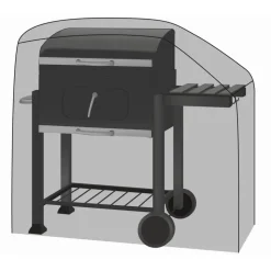 Abdeckung für Holzkohlegrill schwarz 136 x 58 x 101