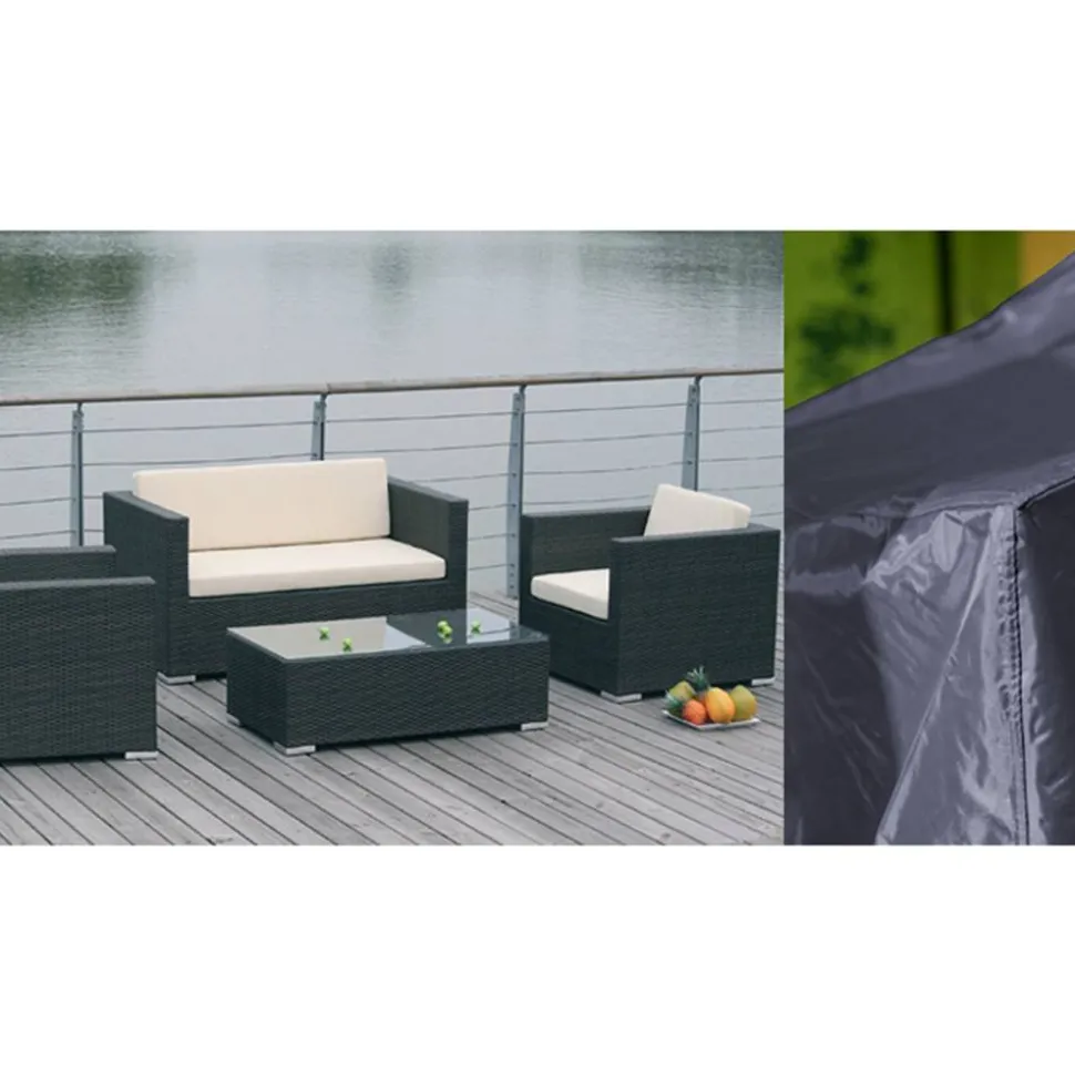 Abdeckung für Loungemöbelset wasserabweisend & frostsicher 84 x 65 x 220 cm