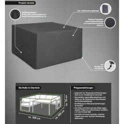 Abdeckung für Loungemöbelset wasserabweisend & UV-beständig 300 x 70 x 300 cm