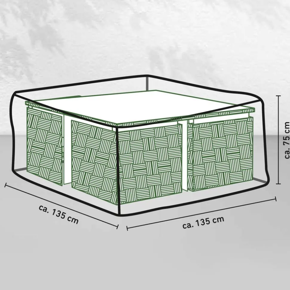 Abdeckung für Sitzgruppe wasserabweisend 135 x 75 x 135 cm