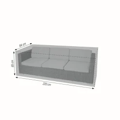 Abdeckung für Sofaliege wasserabweisend & frostsicher 84 x 65 x 220 cm