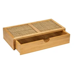 Ablagebox 'Allegre' Bambus/Rattan mit Schublade 28 x 14 x 6 cm