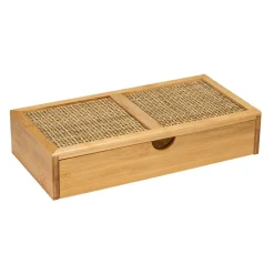 Ablagebox 'Allegre' Bambus/Rattan mit Schublade 28 x 14 x 6 cm
