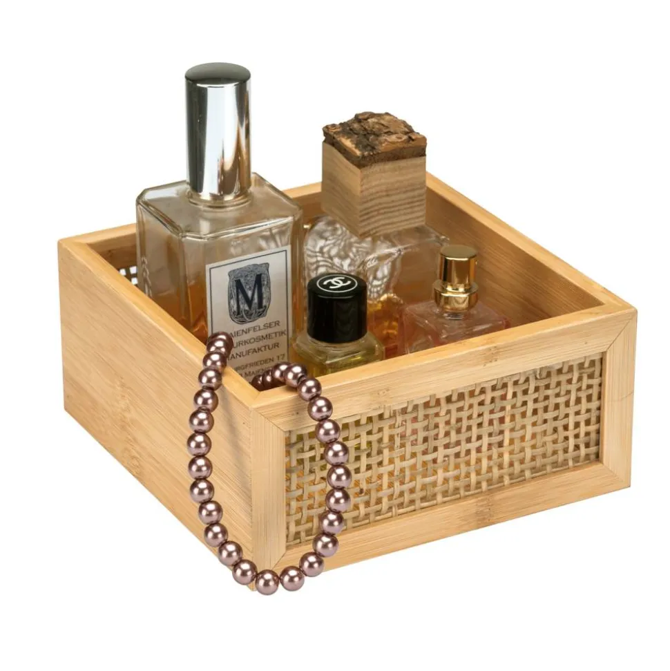 Ablagebox 'Allegre' Bambus/Rattan 15 x 15 x 7 cm