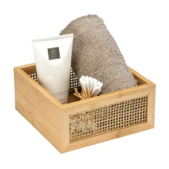 Ablagebox 'Allegre' Bambus/Rattan 15 x 15 x 7 cm