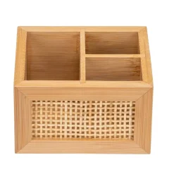 Ablagebox 'Allegre' Bambus/Rattan mit 3 Fächern 12 x 9 x 8,5 cm