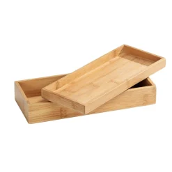Ablagebox 'Terra' Bambus mit Deckel 24 x 5,5 x 10 cm
