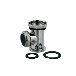 Ablauf-T-Stück Messing verchromt 1 1/4", für Siphon
