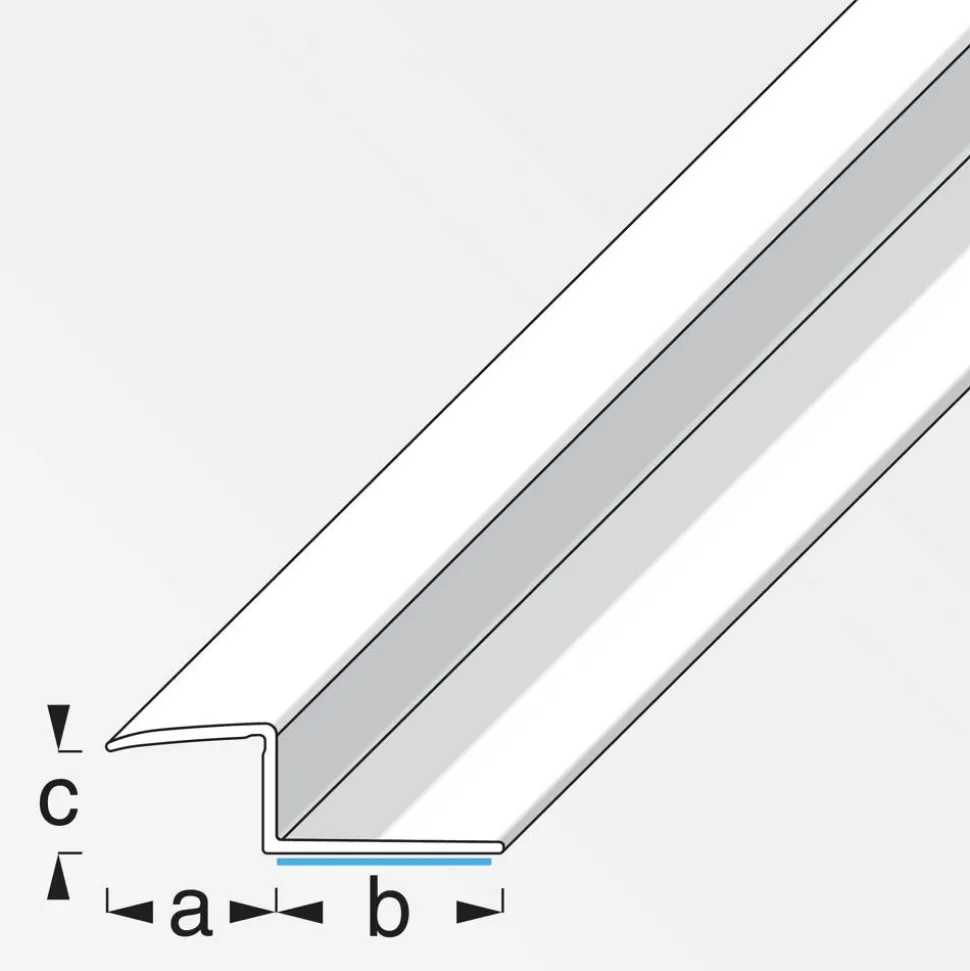 Abschlussprofil 'clipstech®' Aluminium silbern 1000 x 14 mm
