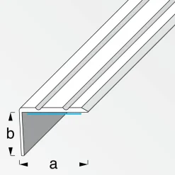 Abschlussprofil 'clipstech®' Aluminium titanfarben 1000 x 25 mm
