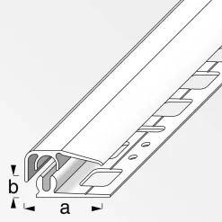 Abschlussprofil 'clipstech®-mini' Aluminium schwarz 1000 x 19,5 mm