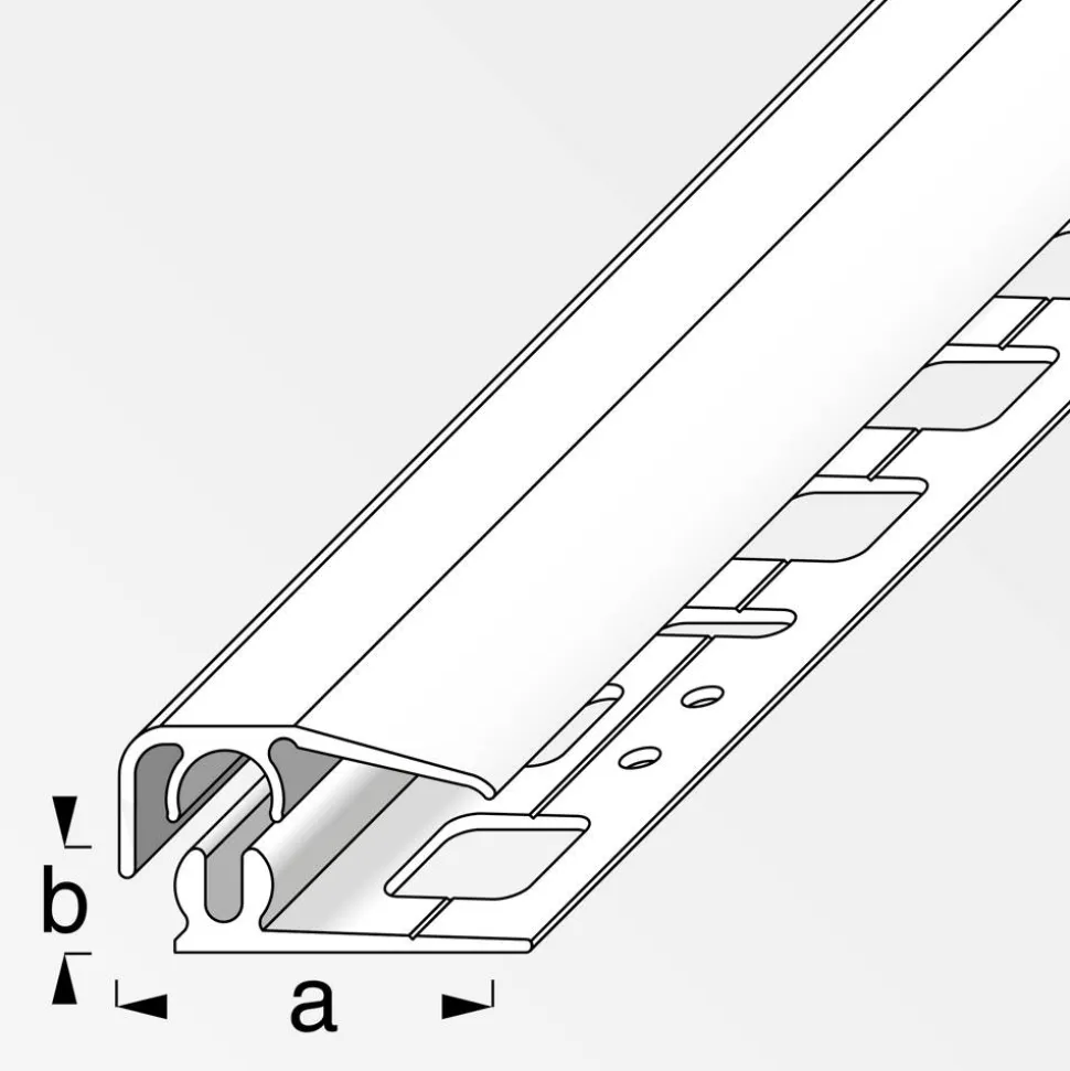 Abschlussprofil 'clipstech®-mini' Aluminium schwarz 1000 x 19,5 mm