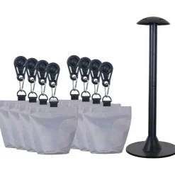 Abstandhalter für Abdeckung 'AquaShild' schwarz/grau 9-teilig