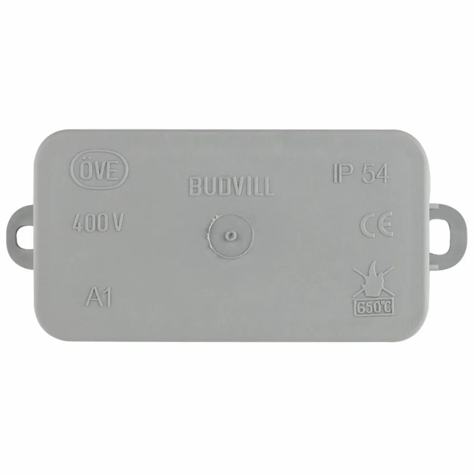 Abzweigkasten AP 1/2 mit Klemmen 75 x 45 x 40 mm grau