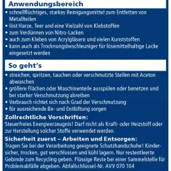 Aceton Entfetter & Reiniger 0,5 l