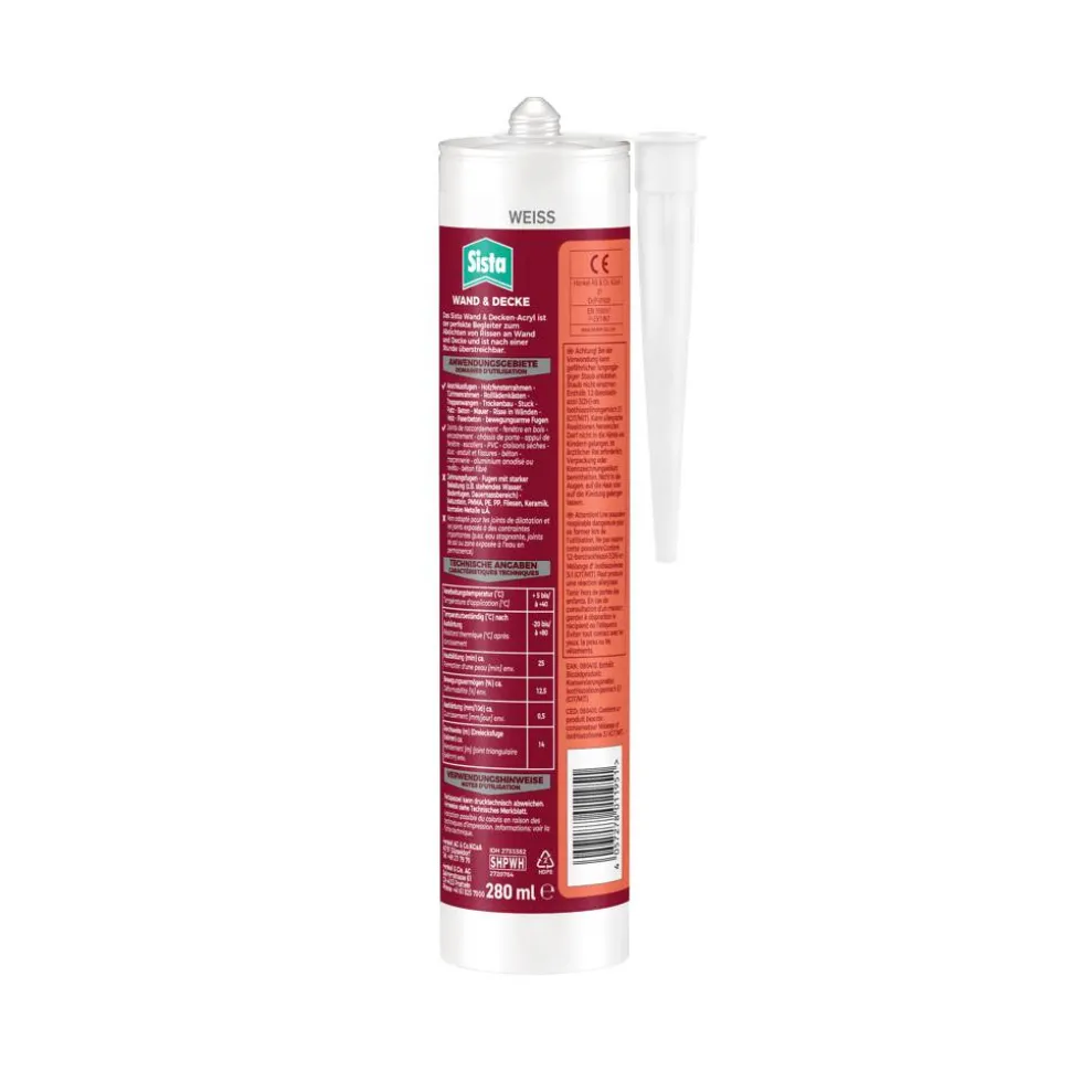 Acryl-Fugendichtmasse 'Wand & Decke' weiß 280 ml