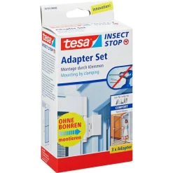 Adapterset für Türfliegengitter 'Alu Comfort' weiß, 3 Stück