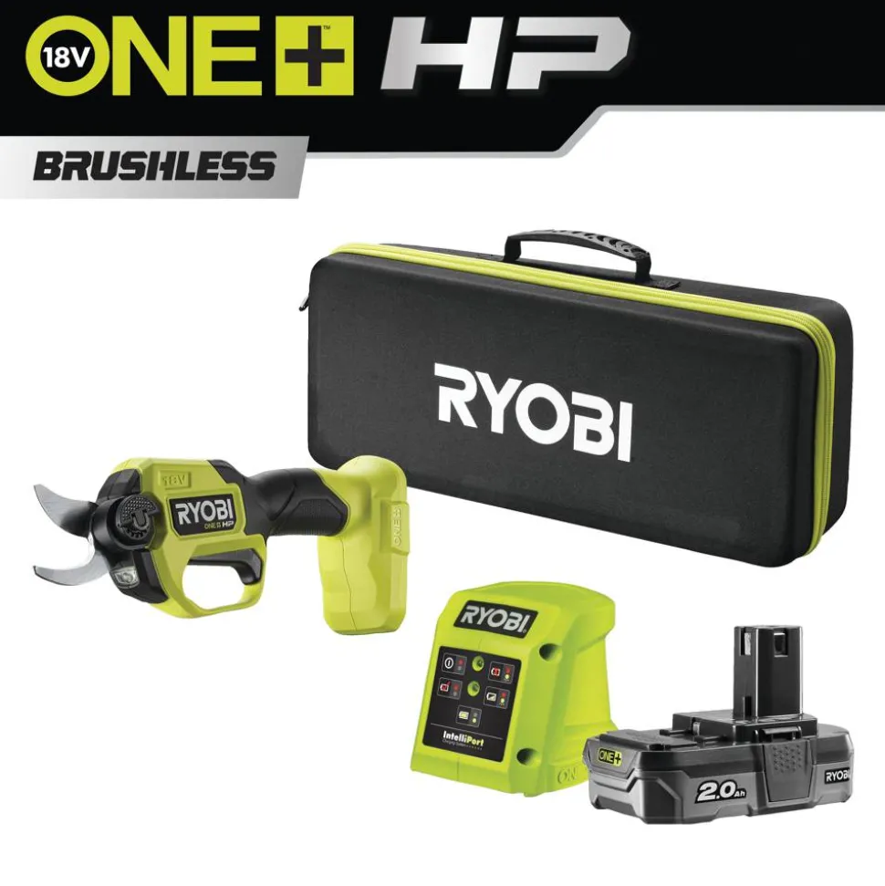 Akku‐Astschere 'RY18SCXA-120T 18 V ONE+ HP Brushless' mit Akku, Ladegerät und Tasche