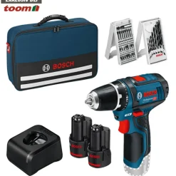 Akku-Bohrschrauber 'GSR 12V-15 Professional' mit 2 Akkus, Tasche und Zubehörset