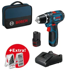 Akku-Bohrschrauber 'GSR 12V-15 Professional' mit 2 Akkus, Tasche und Zubehörset