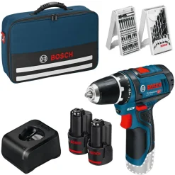 Akku-Bohrschrauber 'GSR 12V-15 Professional' mit 2 Akkus, Tasche und Zubehörset