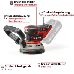 Akku-Exzenterschleifer 'TP-RS 18/32 Li BL - Solo' ohne Akku und Ladegerät