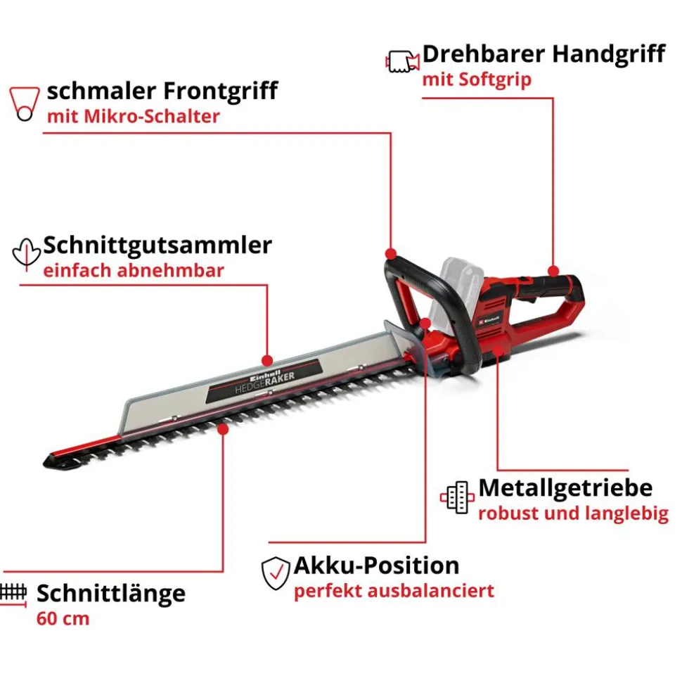 Akku-Heckenschere 'GE-CH 18/60 Li-Solo' 60 cm 18 V ohne Akku