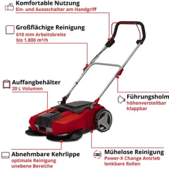 Akku-Kehrmaschine 'TE-SW 18/610 Li-Solo' Power X-Change