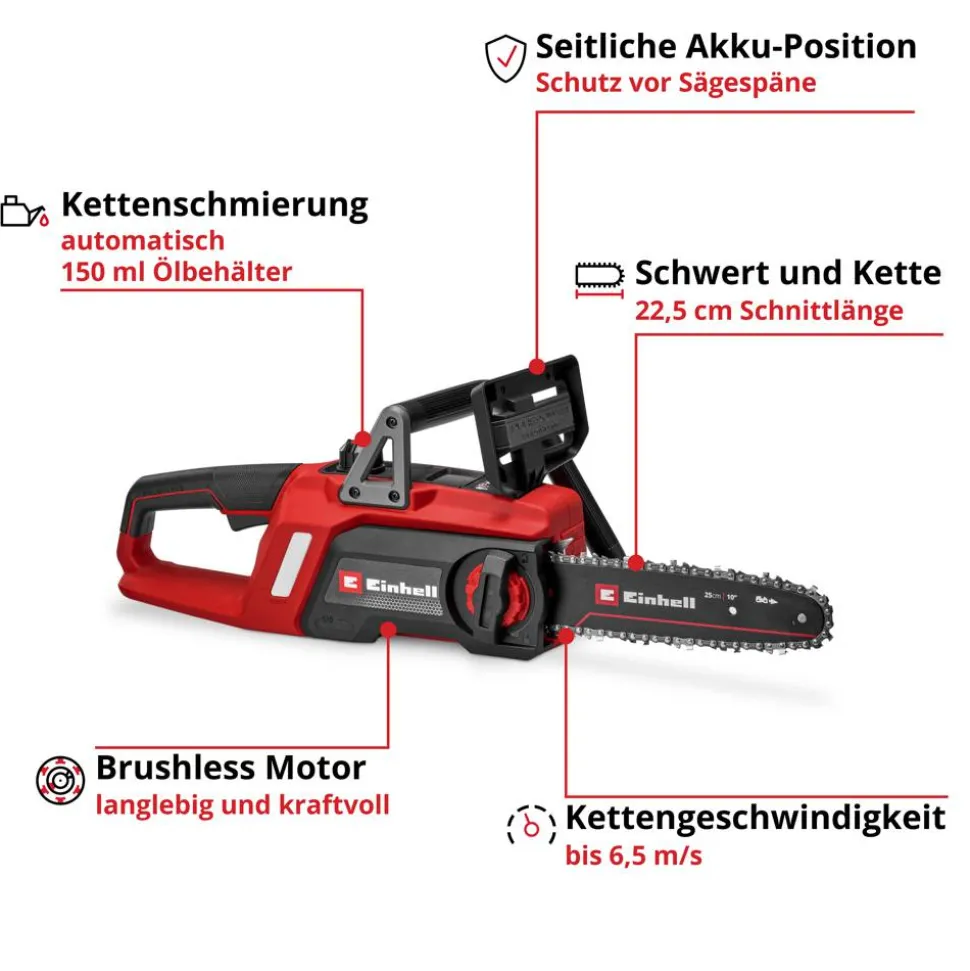 Akku-Kettensäge 'GE-LC 18/25 Li BL-Solo' ohne Akku und Ladegerät