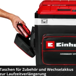Akku-Kühlbox 'TE-COL 18/27 Li-Solo' schwarz/rot 27 l mit Warmhaltefunktion