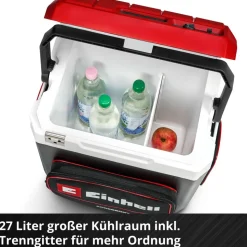 Akku-Kühlbox 'TE-COL 18/27 Li-Solo' schwarz/rot 27 l mit Warmhaltefunktion