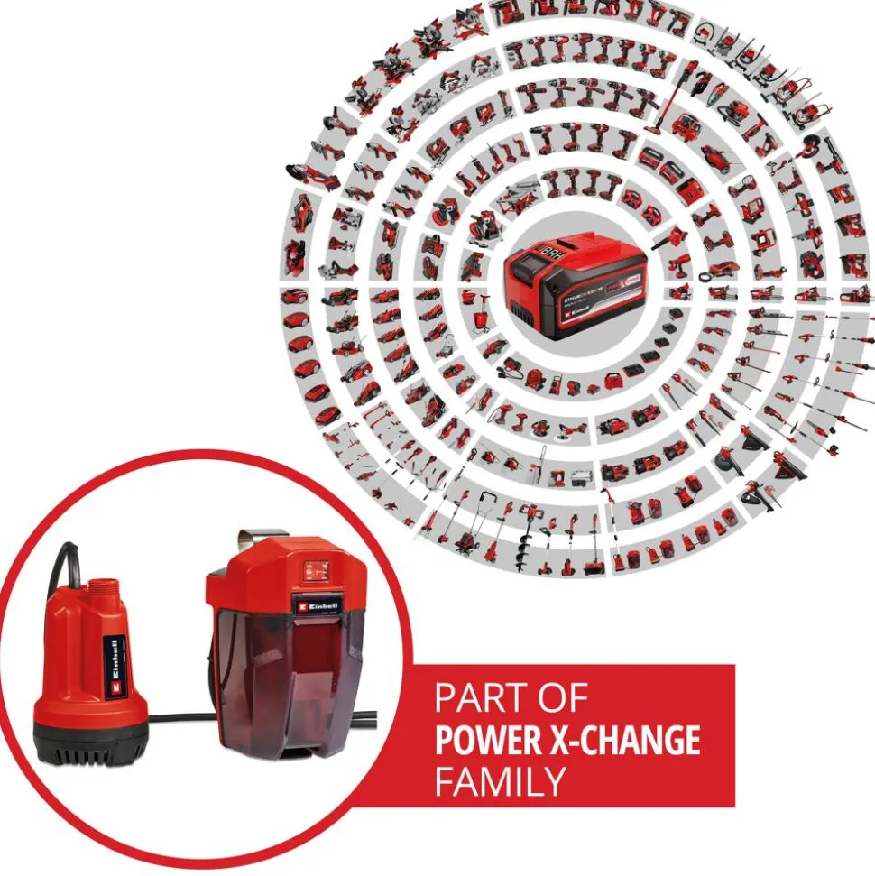 Akku-Klarwasserpumpe 'GE-SP 18 Li' Power X-Change 18 W 5000 l/h