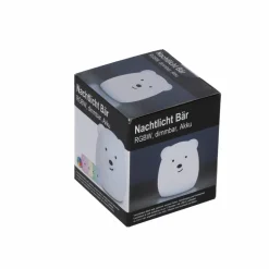 Akku-LED-Nachtlicht 'Bär' weiß 12 cm, mit Farbwechsler