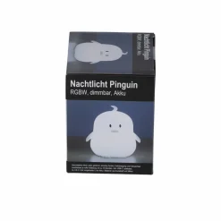 Akku-LED-Nachtlicht 'Pinguin' weiß 12 cm, mit Farbwechsler
