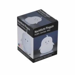 Akku-LED-Nachtlicht 'Pinguin' weiß 12 cm, mit Farbwechsler