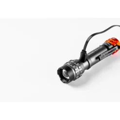 Akku-LED-Taschenlampe 'Davinici 450L Flex' silbergrau 450 lm, 6-fach Zoom