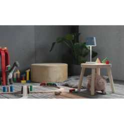Akku-LED-Tischleuchte 'Charlie' blau Tiermotiv mit USB-Ladekabel Ø 10,6 x 26 cm